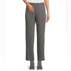 Eileen Fisher Sz S Pants Pull On Tencel Lyocell Stretch Knit Jersey Tapered Leg